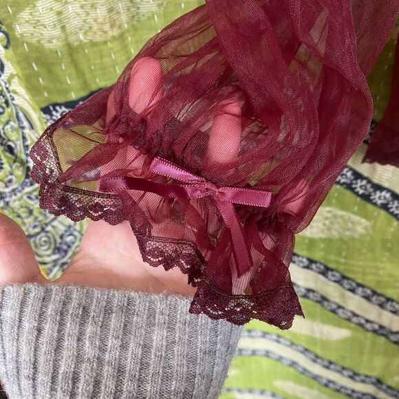 90s Frederick's of Hollywod Fairy Tapestry Corset/ Chiffon Shawl Set Size Small - Picture 6 of 16